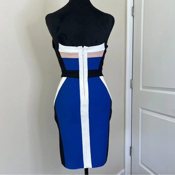 Elegant Colorblock Sleeveless Dress - Picture 3 of 6